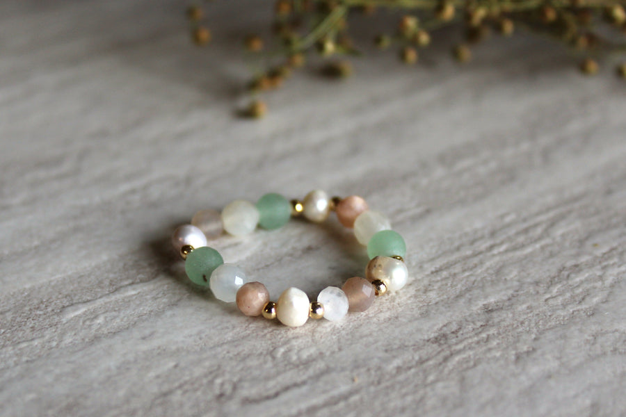 Sea Glass Coastal Rings
