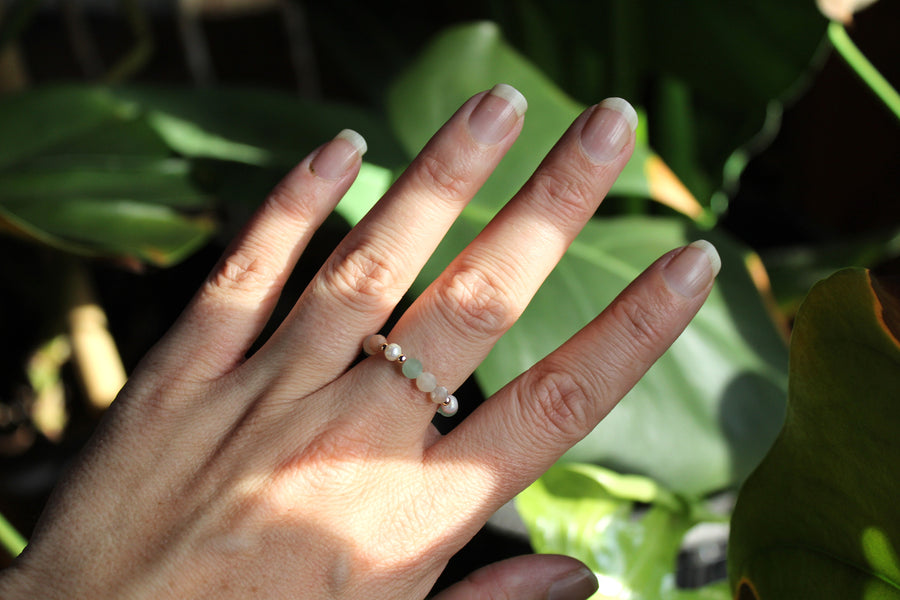 Sea Glass Coastal Rings