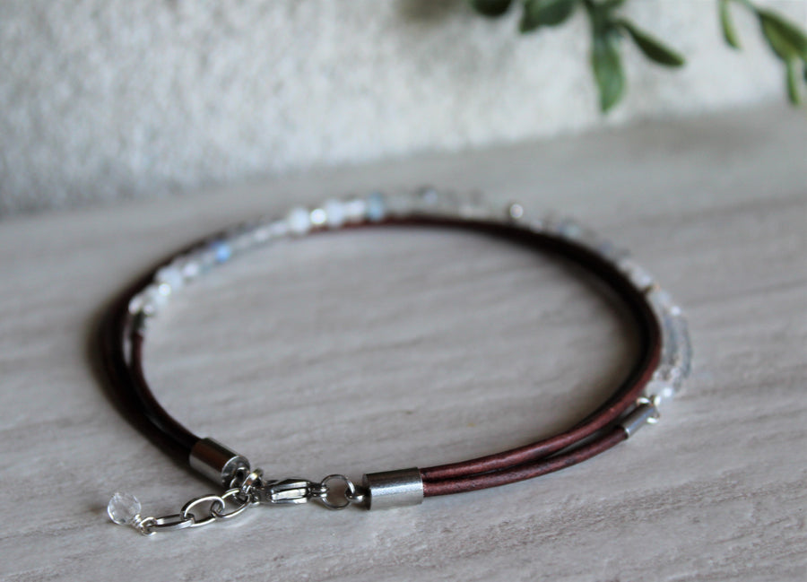 Multi-strand Anklet - Labradorite