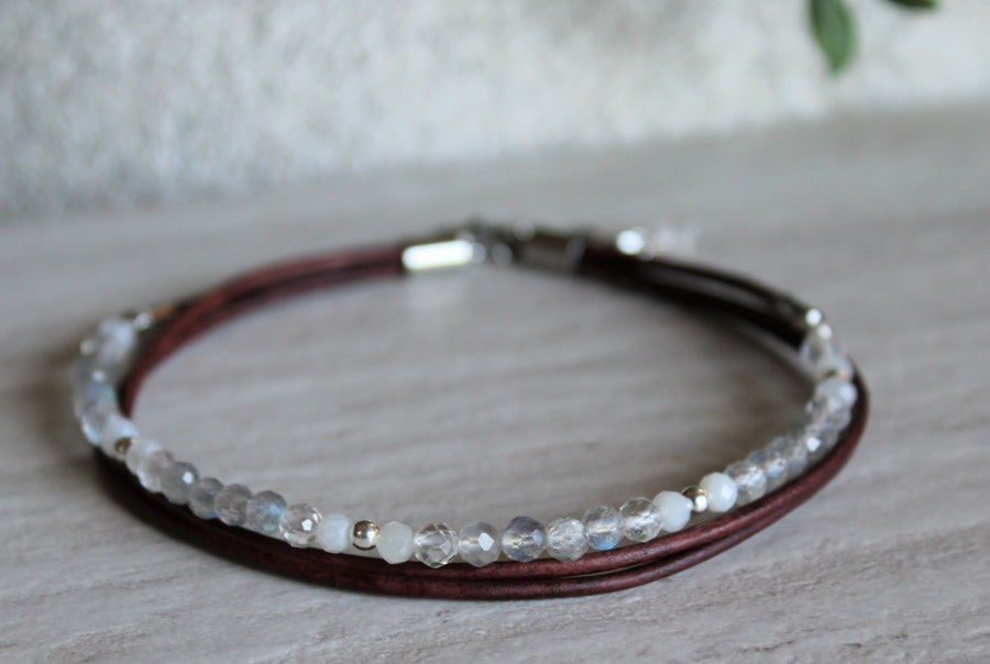 Multi-strand Anklet - Labradorite