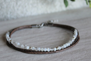 Multi-strand Anklet - Moonstone