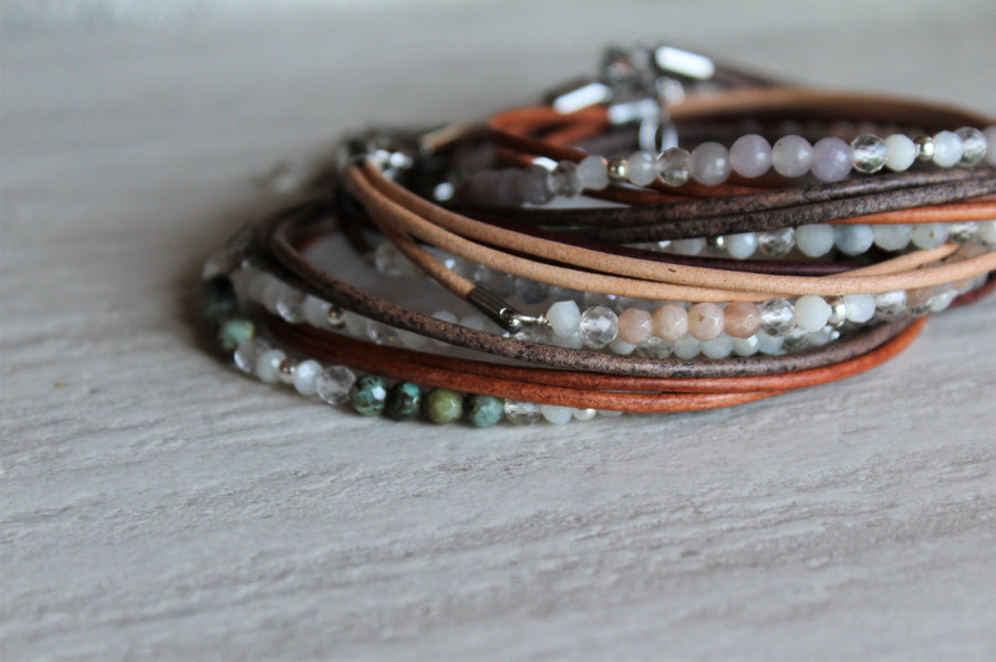 Multi-strand Anklet - Labradorite