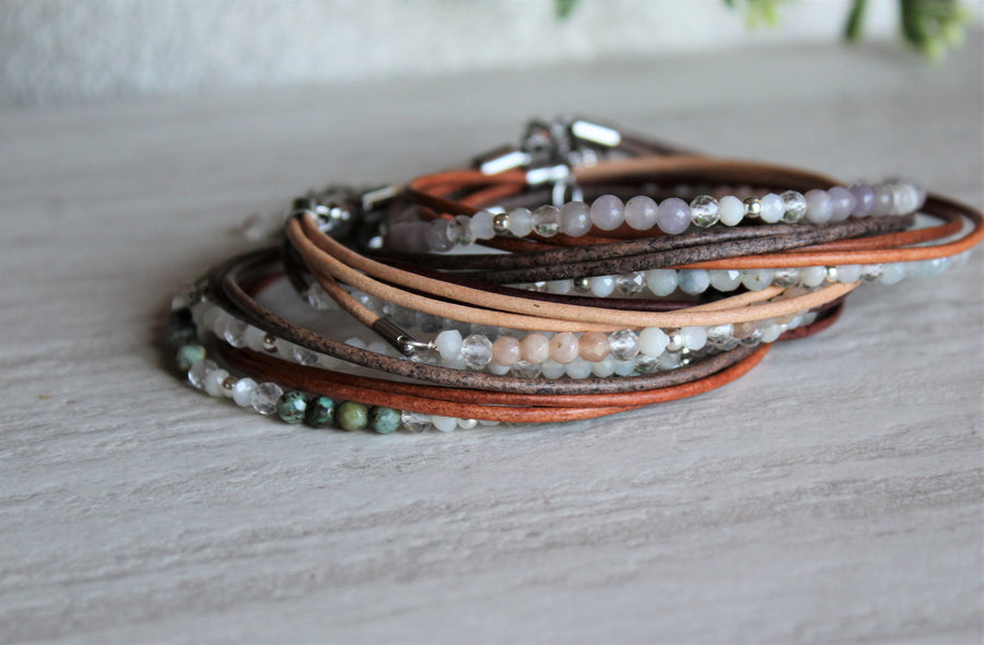 Multi-strand Anklet - Sunstone