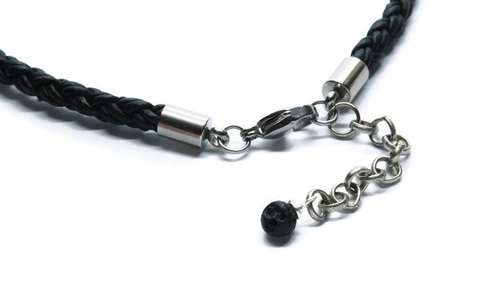 Black Leather Anklet - Woven Stone Co.