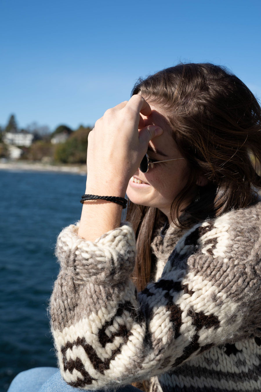 Black Leather Double Wrap Bracelet - Woven Stone Co.
