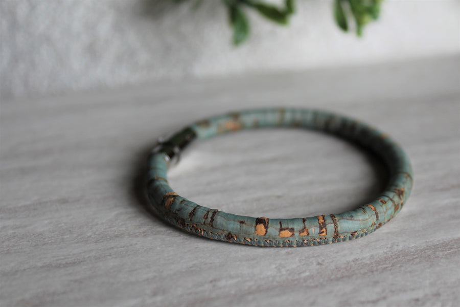 Teal Cork Bracelet