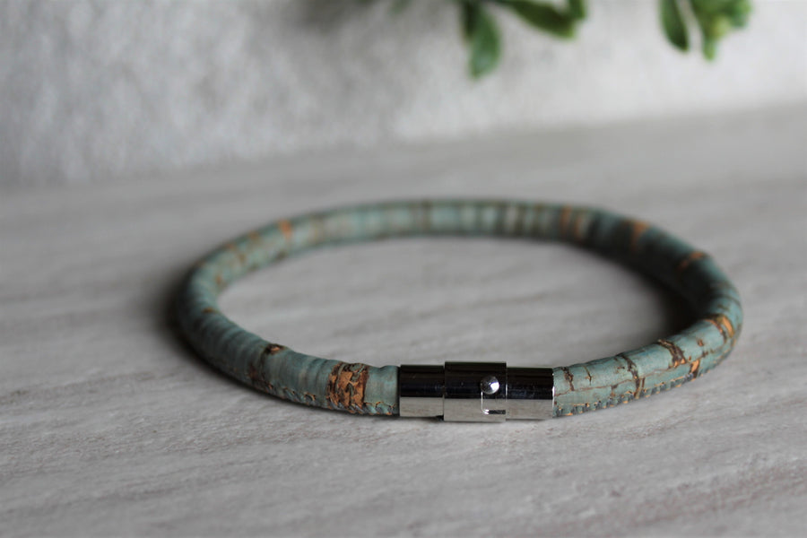 Teal Cork Bracelet