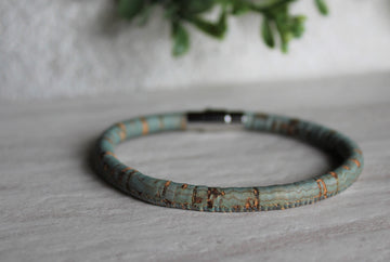 Teal Cork Bracelet