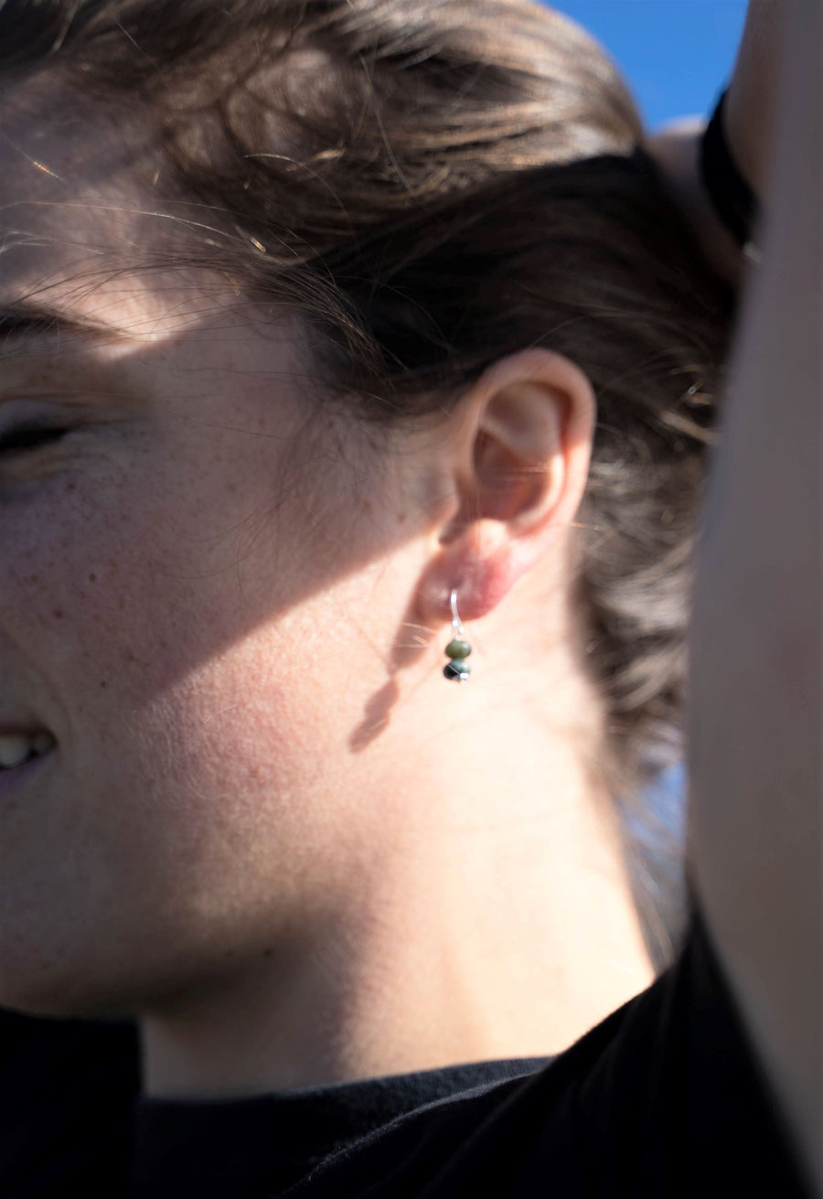 African Turquoise Earrings - Woven Stone Co.