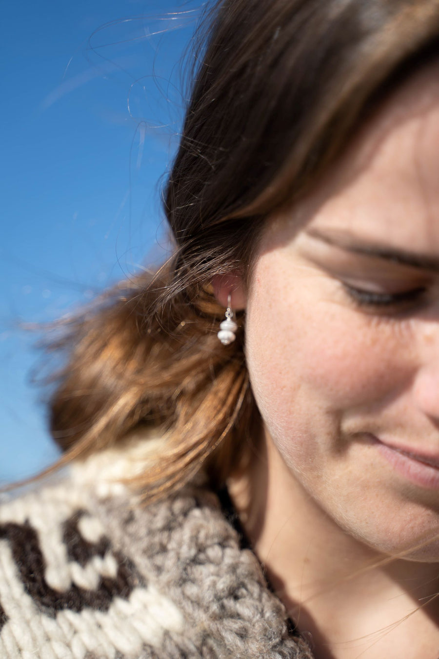 Howlite Earrings - Woven Stone Co.