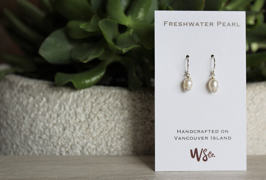 Freshwater Pearl Earrings - Woven Stone Co.