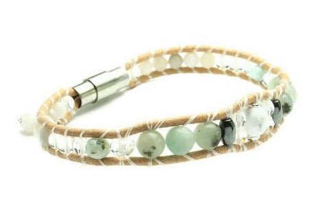 Howlite - Crystal + Stone Bracelet - Woven Stone Co.