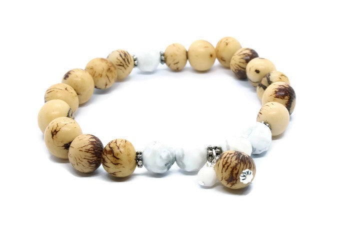 Howlite Acai Seed Stacker - Woven Stone Co.