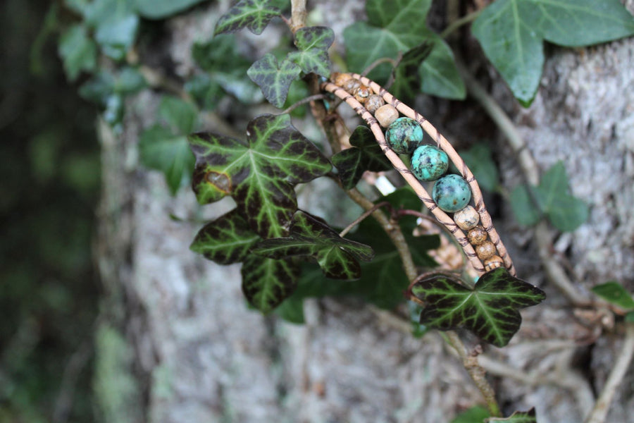 African Turquoise Collection - Single Wrap Bracelet