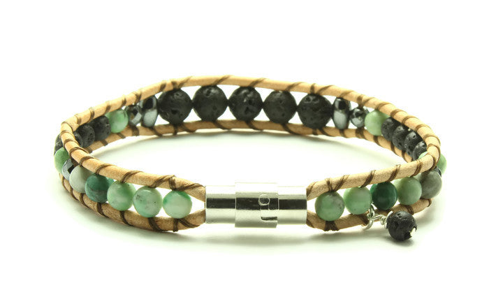 Jade - Oil Diffuser Bracelet - Woven Stone Co.