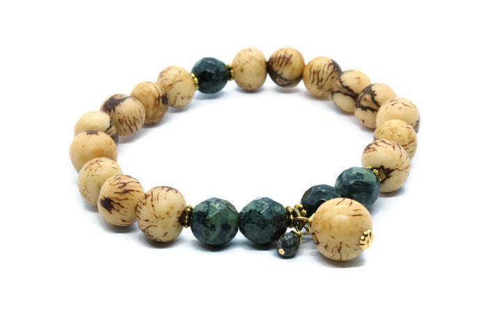 Kambaba Jasper Acai Seed Stacker - Woven Stone Co.