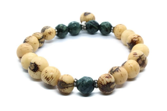 Kambaba Jasper Acai Seed Stacker - Woven Stone Co.