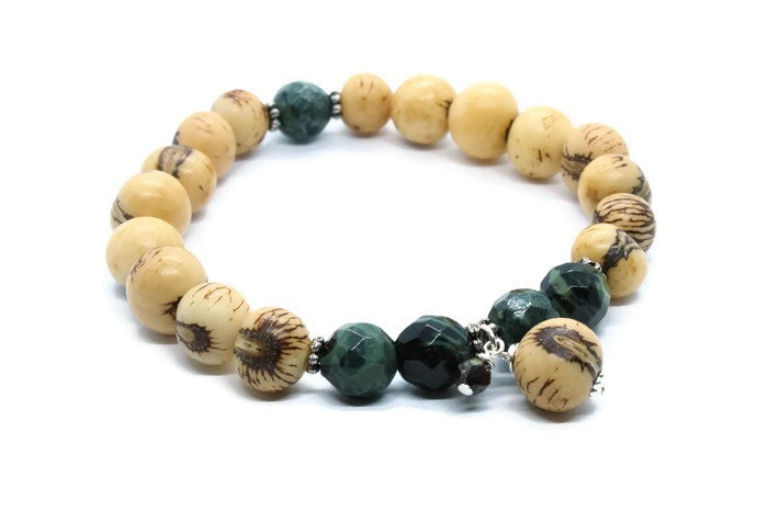 Kambaba Jasper Acai Seed Stacker - Woven Stone Co.