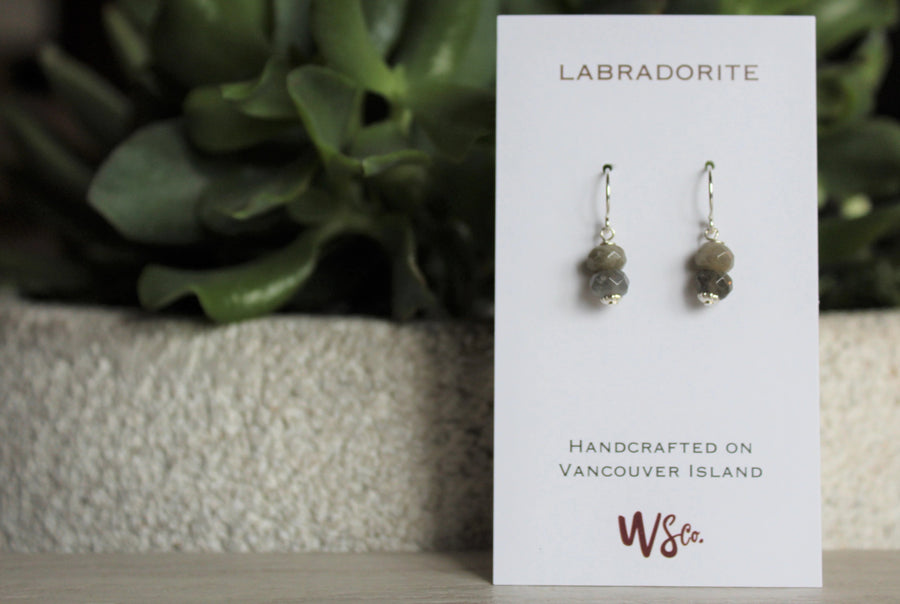 Labradorite Earrings - Woven Stone Co.