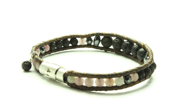 Lavender Quartz - Oil Diffuser Bracelet - Woven Stone Co.