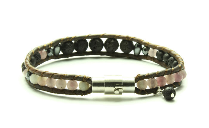 Lavender Quartz - Oil Diffuser Bracelet - Woven Stone Co.