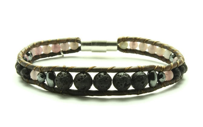 Lavender Quartz - Oil Diffuser Bracelet - Woven Stone Co.