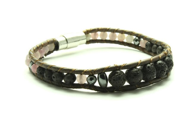 Lavender Quartz - Oil Diffuser Bracelet - Woven Stone Co.