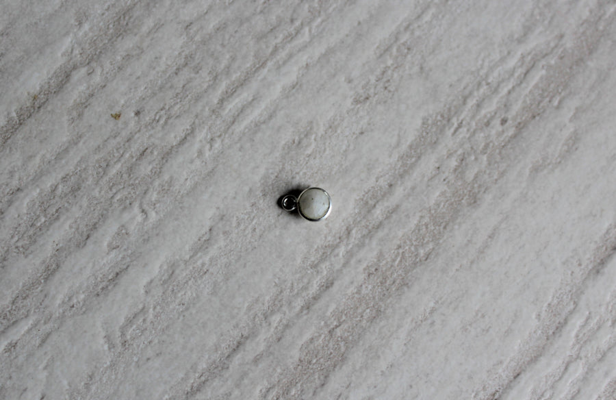 Delicate Beige Leather + Moonstone Necklace