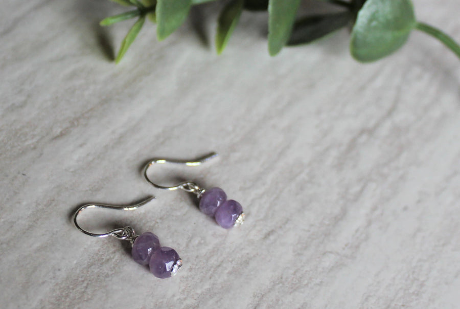 Amethyst Earrings - Woven Stone Co.