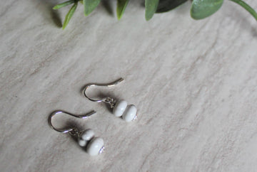 Howlite Earrings - Woven Stone Co.