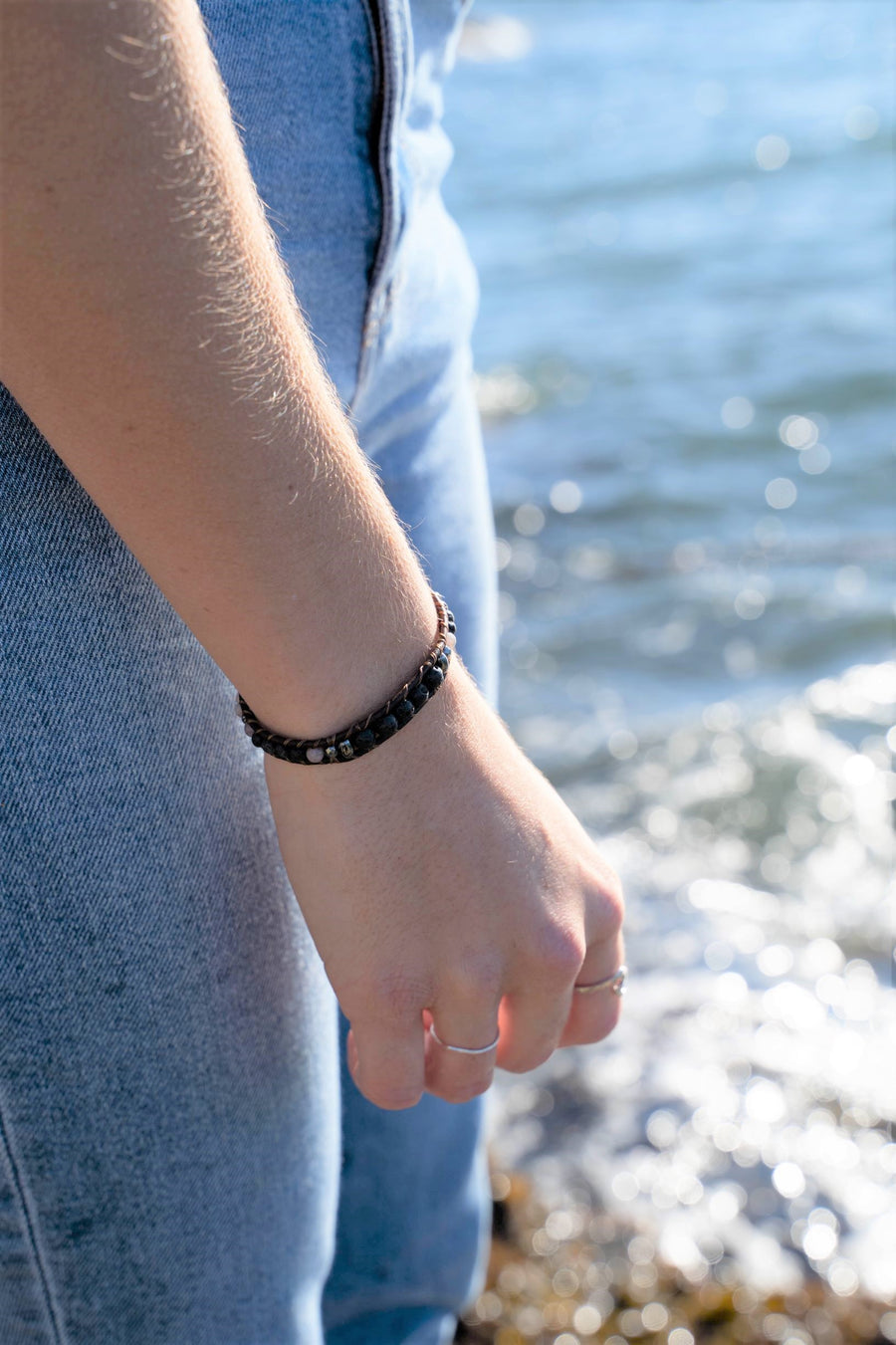 Lavender Quartz - Oil Diffuser Bracelet - Woven Stone Co.