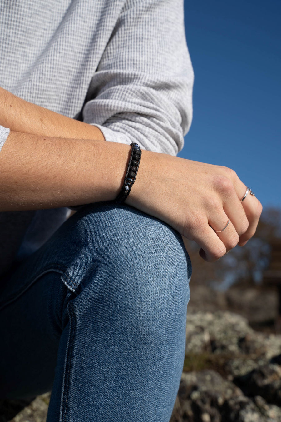 Sodalite - Oil Diffuser Bracelet - Woven Stone Co.