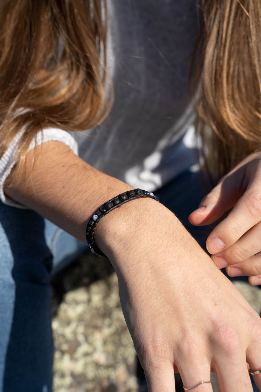 Sodalite - Oil Diffuser Bracelet - Woven Stone Co.