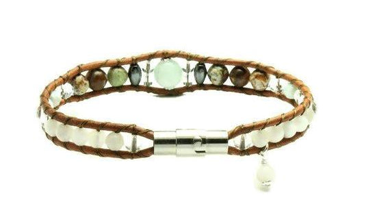 Peruvian Amazonite - Crystal + Stone Bracelet - Woven Stone Co.