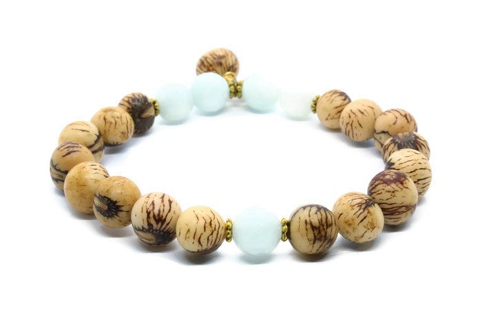 Peruvian Amazonite Acai Seed Stacker - Woven Stone Co.