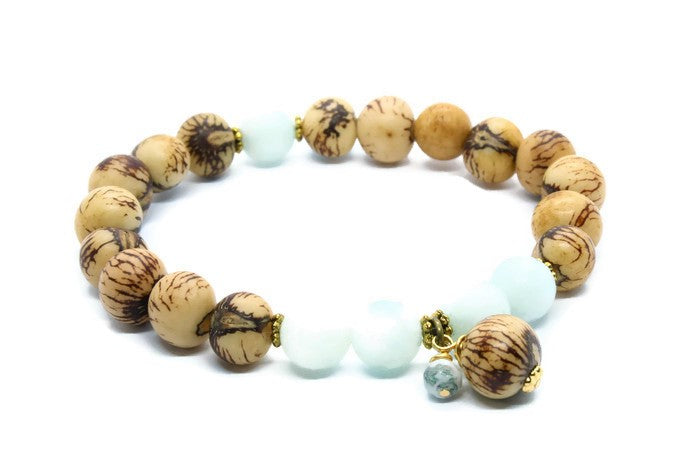 Peruvian Amazonite Acai Seed Stacker - Woven Stone Co.