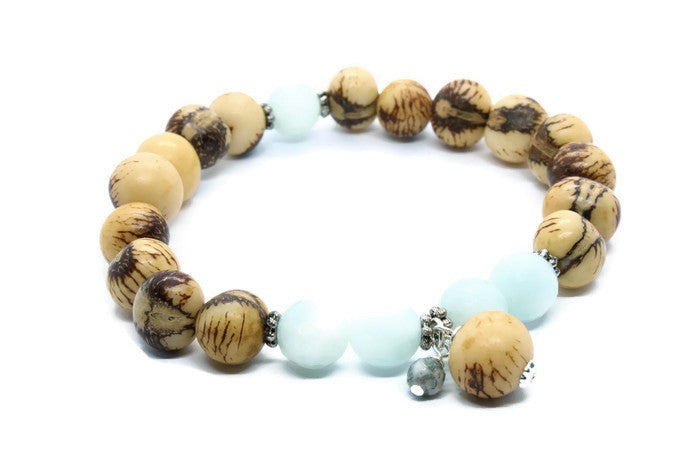 Peruvian Amazonite Acai Seed Stacker - Woven Stone Co.