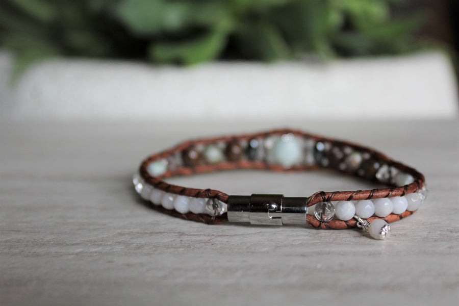 Peruvian Amazonite - Crystal + Stone Bracelet - Woven Stone Co.