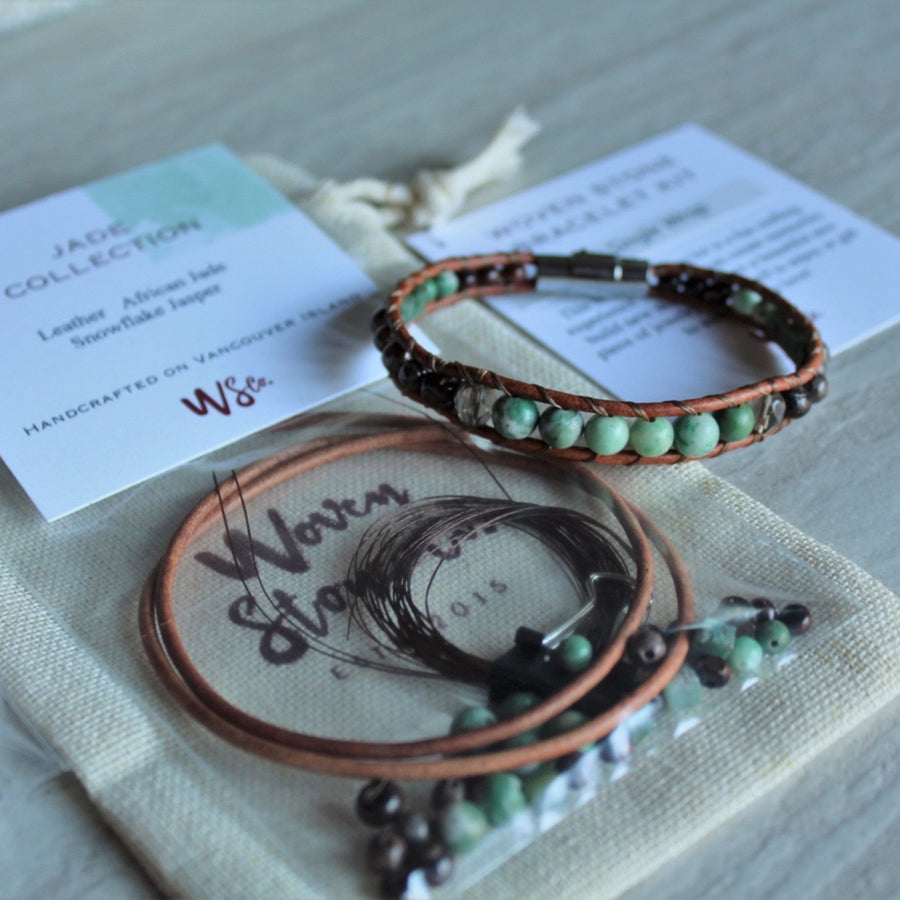 Woven Stone Bracelet Kit - Jade Single Wrap – Woven Stone Co.
