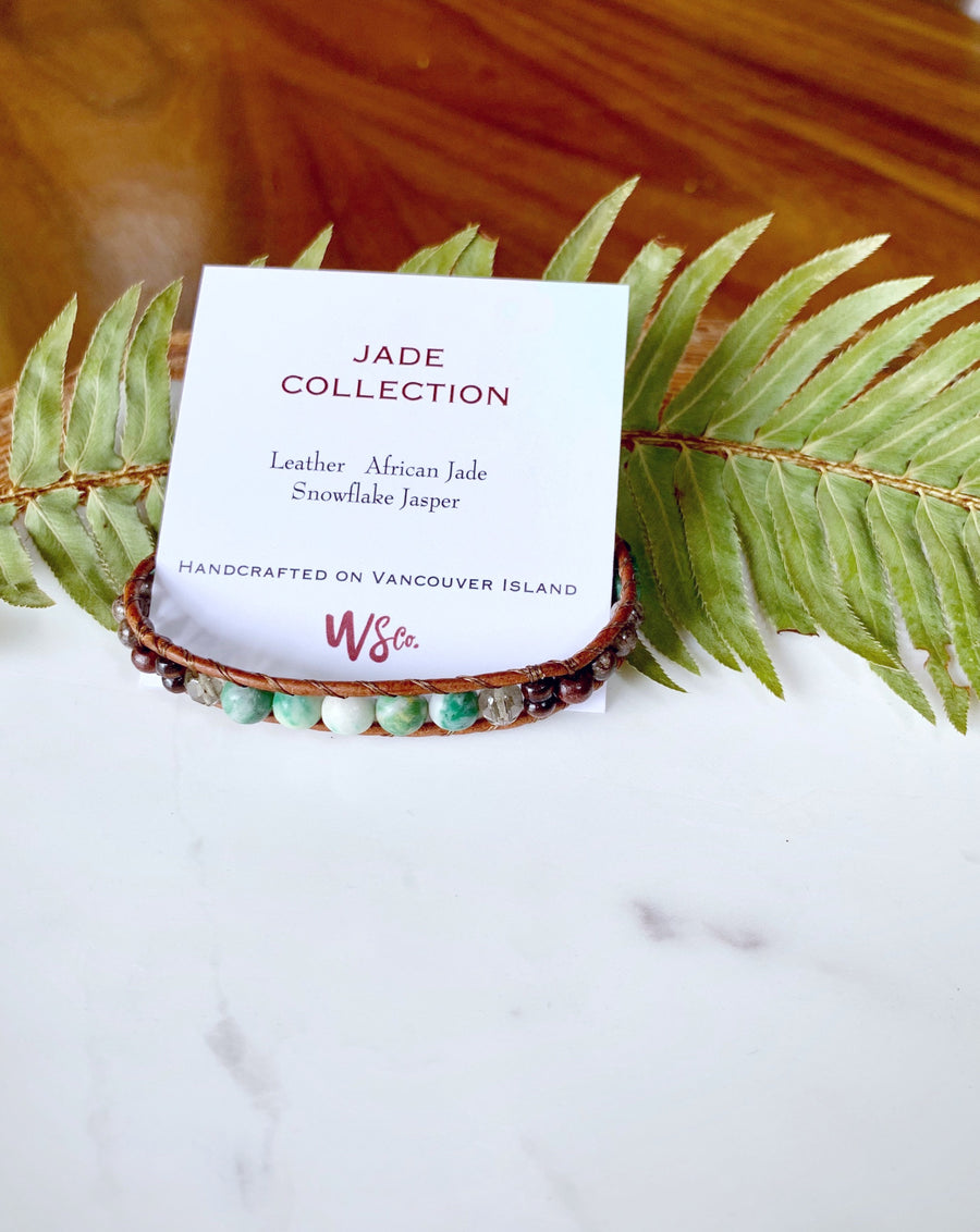 Jade Collection - Single Wrap Bracelet - Woven Stone Co.