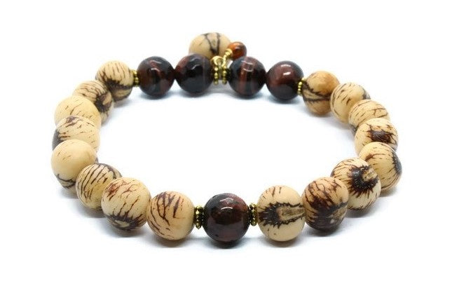 Red Tigers Eye Acai Seed Stacker - Woven Stone Co.