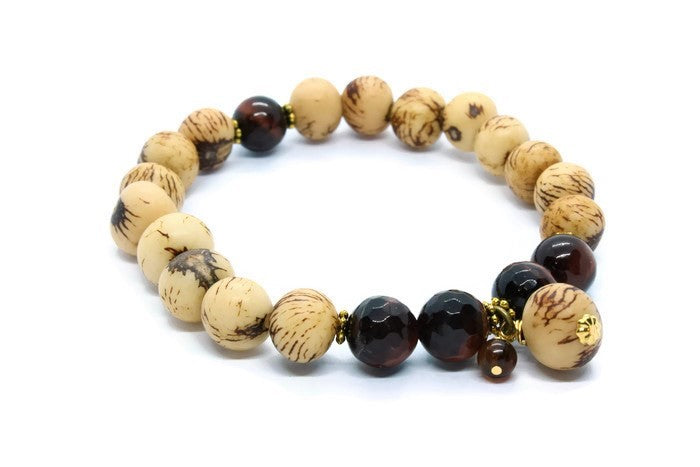 Red Tigers Eye Acai Seed Stacker - Woven Stone Co.