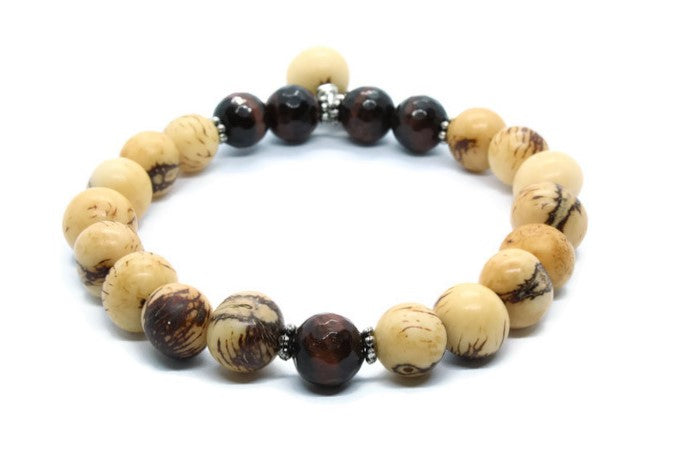 Red Tigers Eye Acai Seed Stacker - Woven Stone Co.