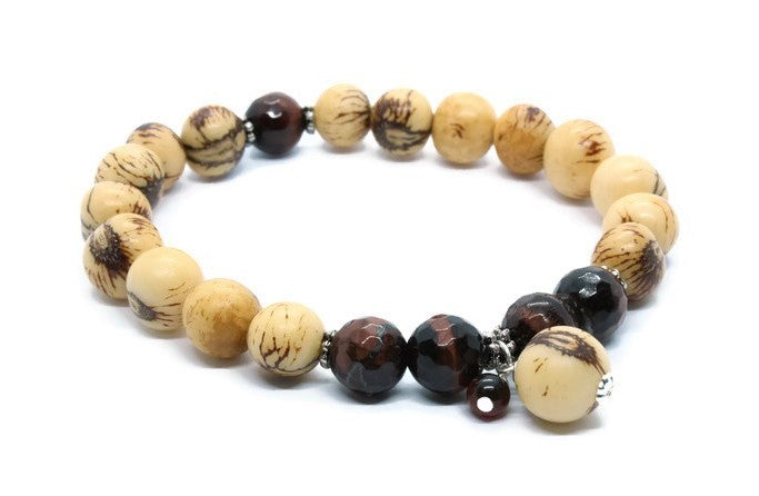 Red Tigers Eye Acai Seed Stacker - Woven Stone Co.