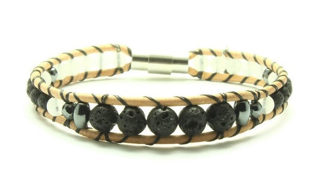 Snow Quartz - Oil Diffuser Bracelet - Woven Stone Co.