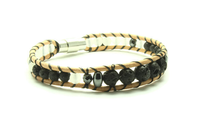 Snow Quartz - Oil Diffuser Bracelet - Woven Stone Co.