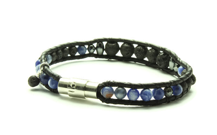 Sodalite - Oil Diffuser Bracelet - Woven Stone Co.