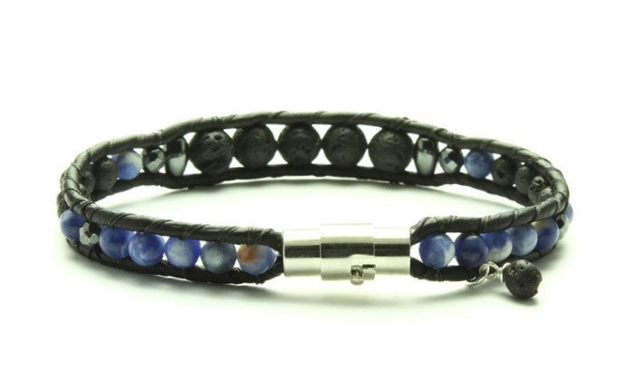 Sodalite - Oil Diffuser Bracelet - Woven Stone Co.