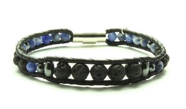 Sodalite - Oil Diffuser Bracelet - Woven Stone Co.