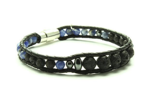 Sodalite - Oil Diffuser Bracelet - Woven Stone Co.